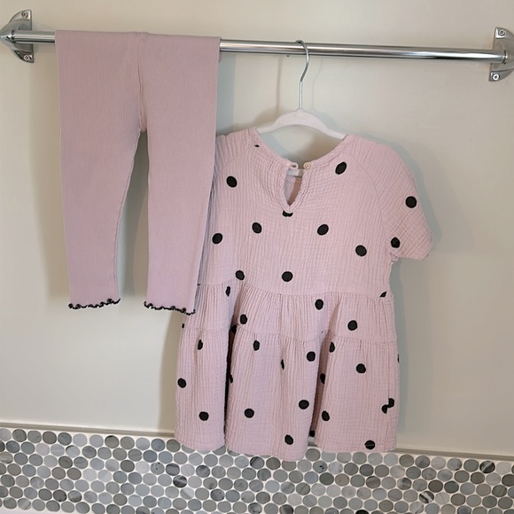 Zara Textured Dress & Leggings Set - Picture 6 of 6